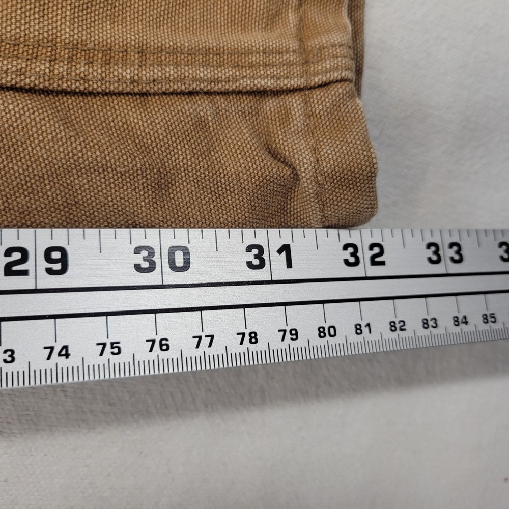 Carhartt Carpenter Pants Mens 50x32 Brown B11 Washed Duck Work Dungaree Utility - Picture 10 of 12